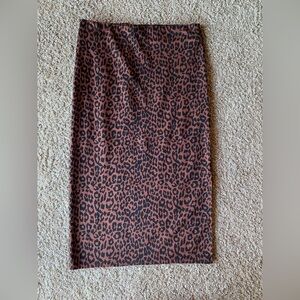 LOFT Leopard Print Pencil Skirt